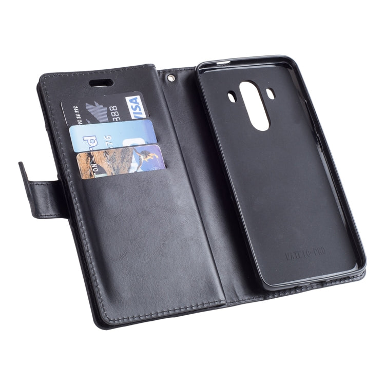 For Huawei Mate 10 Pro Multifunctional Zipper Horizontal Flip Leather Case with Holder & Wallet & 9 Card Slots & Lanyard