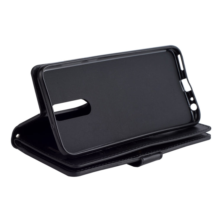 For Huawei Mate 10 Lite / Maimang 6 Multifunctional Zipper Horizontal Flip Leather Case with Holder & Wallet & 9 Card Slots & Lanyard