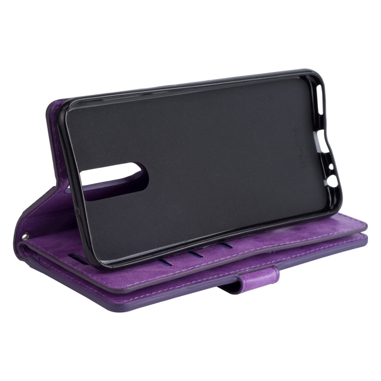 For Huawei Mate 10 Lite / Maimang 6 Multifunctional Zipper Horizontal Flip Leather Case with Holder & Wallet & 9 Card Slots & Lanyard