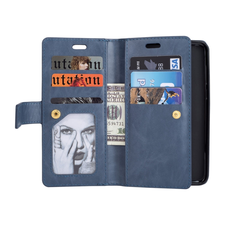 For Huawei Mate 10 Lite / Maimang 6 Multifunctional Zipper Horizontal Flip Leather Case with Holder & Wallet & 9 Card Slots & Lanyard