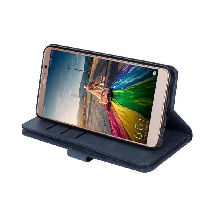 For Huawei Mate 9 Multifunctional Zipper Horizontal Flip Leather Case with Holder & Wallet & 9 Card Slots & Lanyard