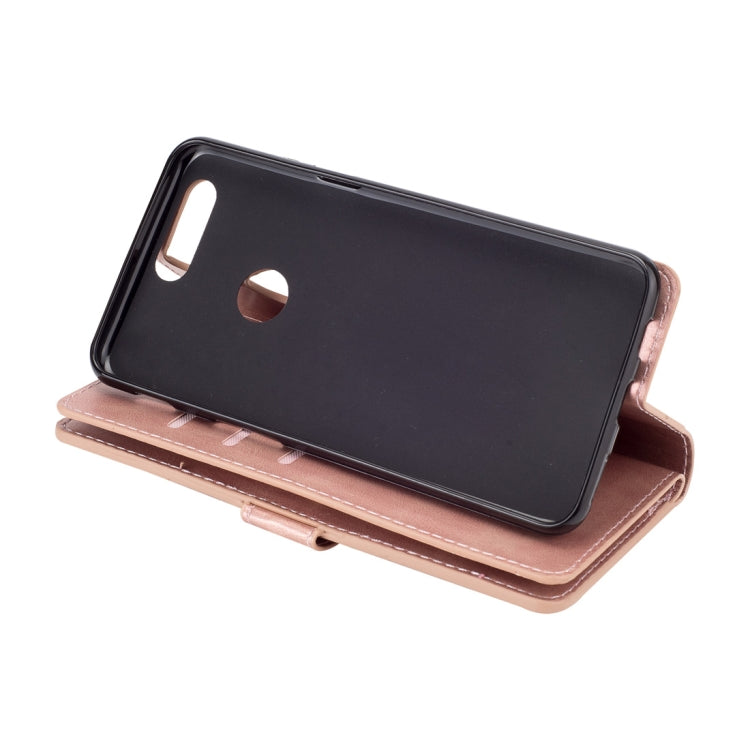 For OnePlus 5T Multifunctional Zipper Horizontal Flip Leather Case with Holder & Wallet & 9 Card Slots & Lanyard