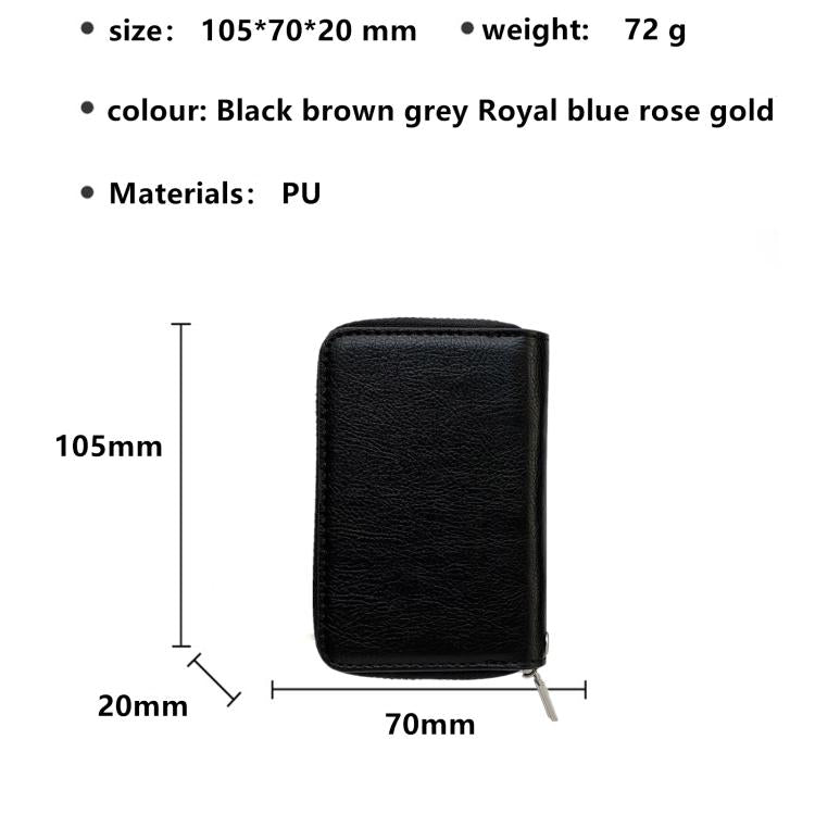 For iPhone 17 Pro Solid Color Zipper 11-Card Slots Bag Phone Case with Lanyard
