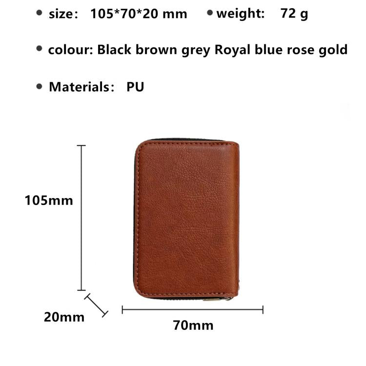 For iPhone 17 Pro Solid Color Zipper 11-Card Slots Bag Phone Case with Lanyard