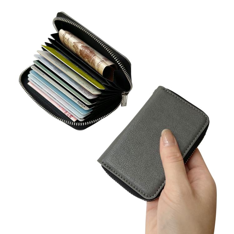 For iPhone 17 Solid Color Zipper 11-Card Slots Bag Phone Case with Lanyard