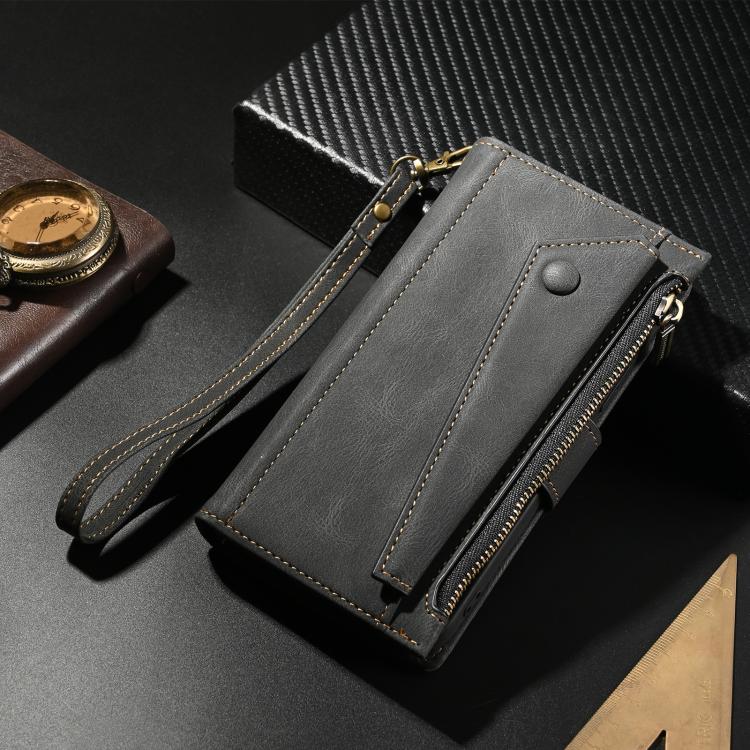 For Samsung Galaxy S25 Edge 5G ESEBLE Retro Frosted RFID Flip Leather Phone Case