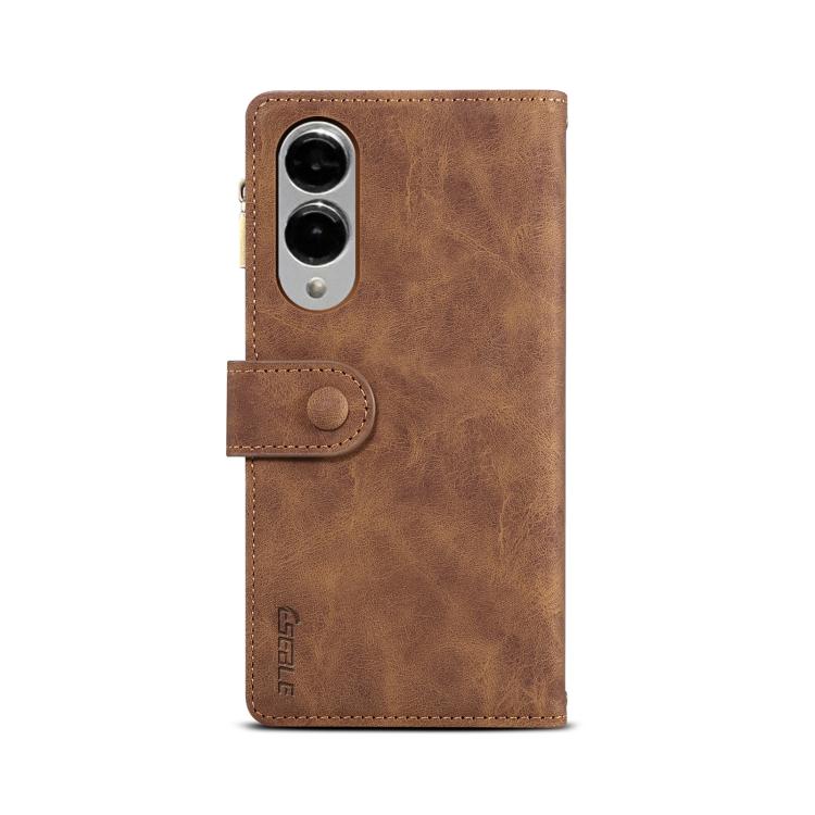 For Samsung Galaxy S25 Edge 5G ESEBLE Retro Frosted RFID Flip Leather Phone Case