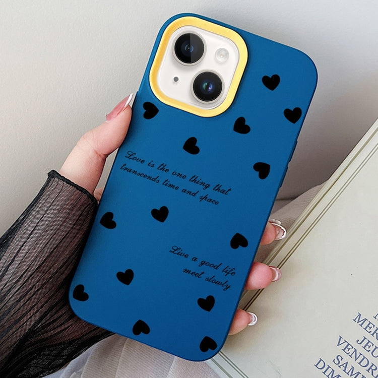 For iPhone 15 Plus Love Hearts PC Hybrid TPU Phone Case