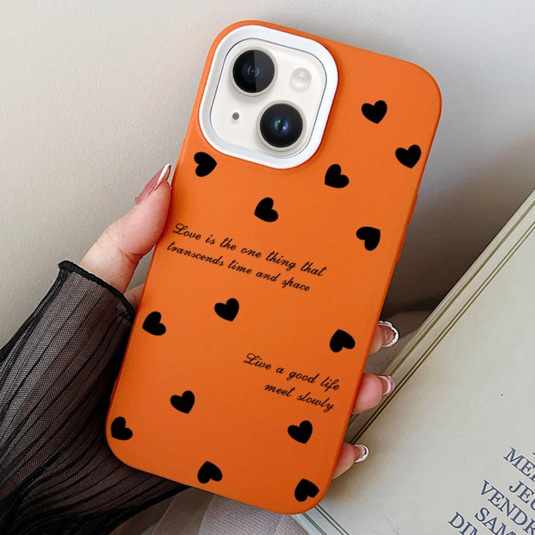 For iPhone 14 Plus Love Hearts PC Hybrid TPU Phone Case