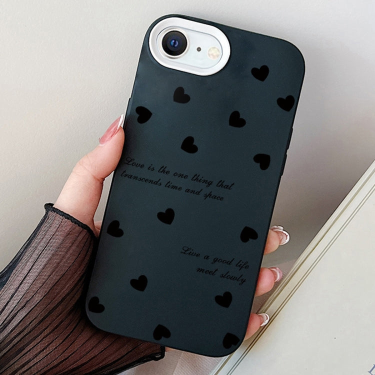 For iPhone 7 / 8 / SE 2022 Love Hearts PC Hybrid TPU Phone Case