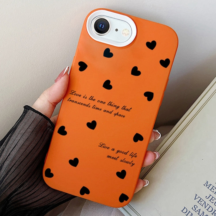 For iPhone 7 / 8 / SE 2022 Love Hearts PC Hybrid TPU Phone Case