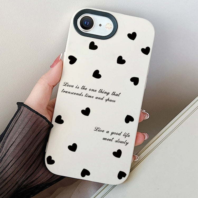 For iPhone 7 / 8 / SE 2022 Love Hearts PC Hybrid TPU Phone Case