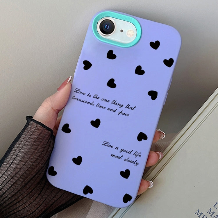 For iPhone 7 / 8 / SE 2022 Love Hearts PC Hybrid TPU Phone Case