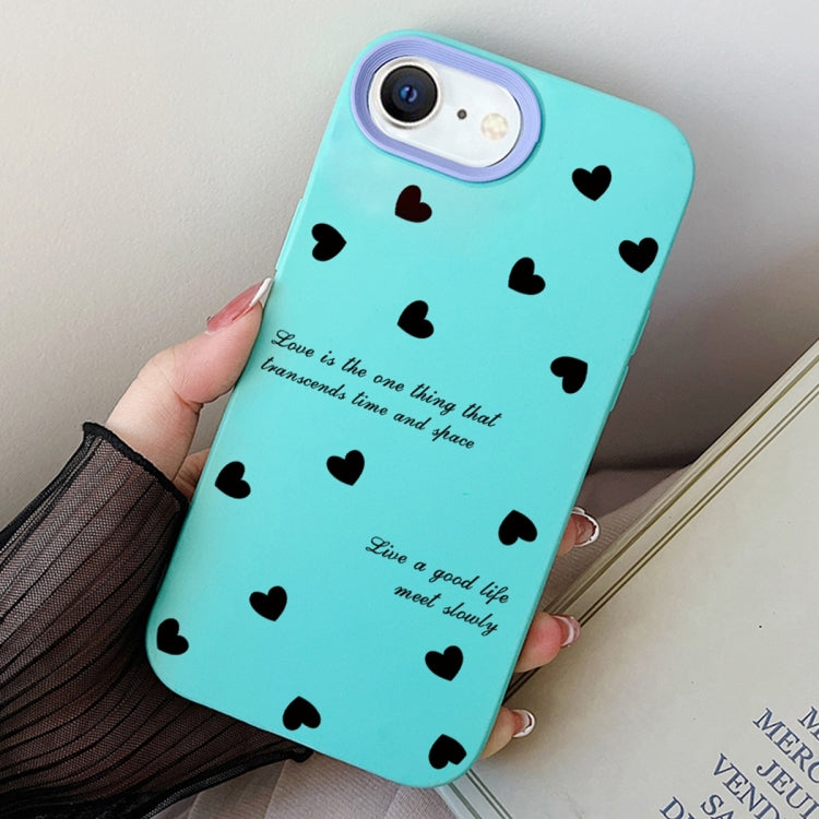 For iPhone 7 / 8 / SE 2022 Love Hearts PC Hybrid TPU Phone Case