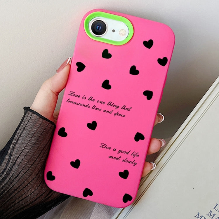 For iPhone 7 / 8 / SE 2022 Love Hearts PC Hybrid TPU Phone Case