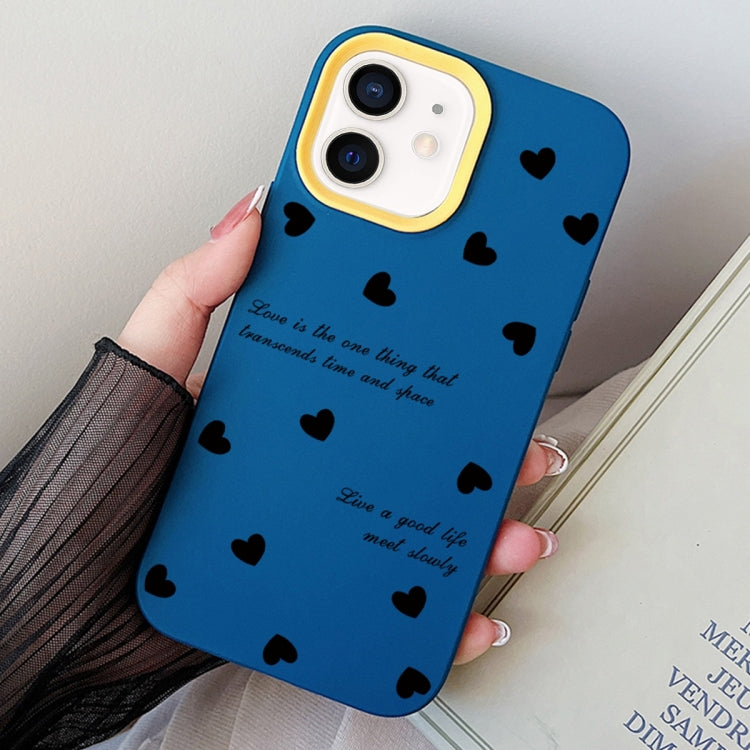 For iPhone 12 / 12 Pro Love Hearts PC Hybrid TPU Phone Case
