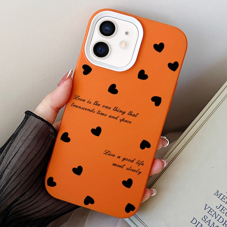 For iPhone 12 / 12 Pro Love Hearts PC Hybrid TPU Phone Case