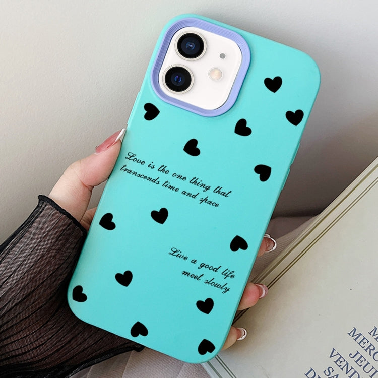 For iPhone 12 / 12 Pro Love Hearts PC Hybrid TPU Phone Case