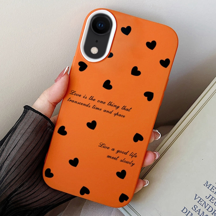For iPhone XR Love Hearts PC Hybrid TPU Phone Case