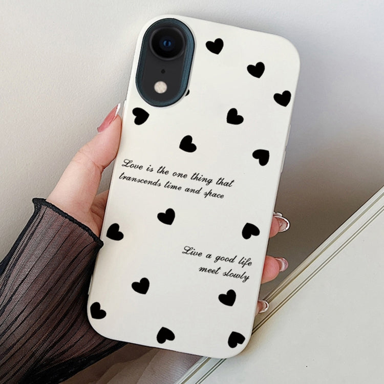 For iPhone XR Love Hearts PC Hybrid TPU Phone Case