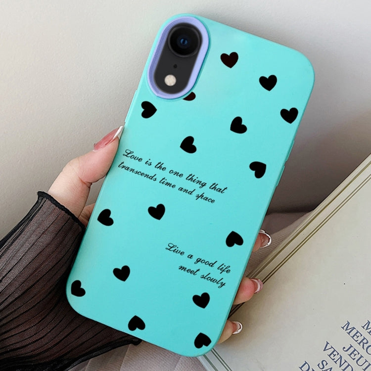 For iPhone XR Love Hearts PC Hybrid TPU Phone Case