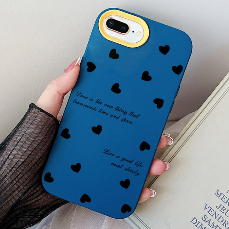 For iPhone 7 Plus / 8 Plus Love Hearts PC Hybrid TPU Phone Case