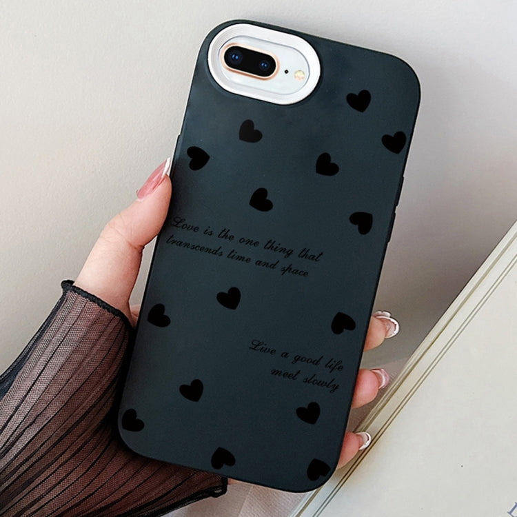 For iPhone 7 Plus / 8 Plus Love Hearts PC Hybrid TPU Phone Case