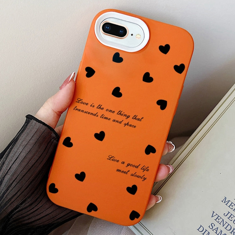 For iPhone 7 Plus / 8 Plus Love Hearts PC Hybrid TPU Phone Case