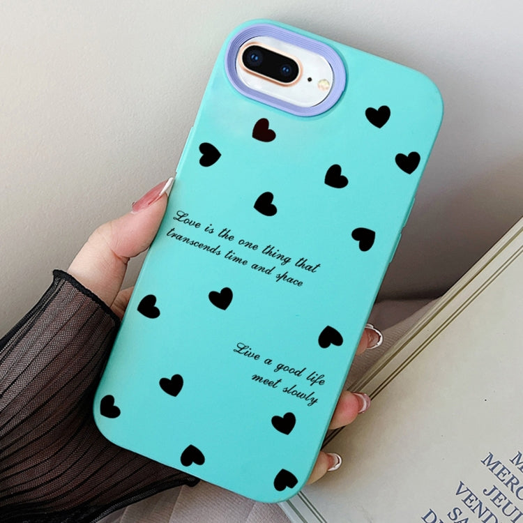 For iPhone 7 Plus / 8 Plus Love Hearts PC Hybrid TPU Phone Case