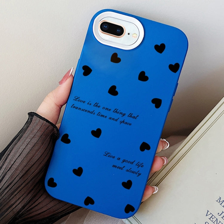 For iPhone 7 Plus / 8 Plus Love Hearts PC Hybrid TPU Phone Case