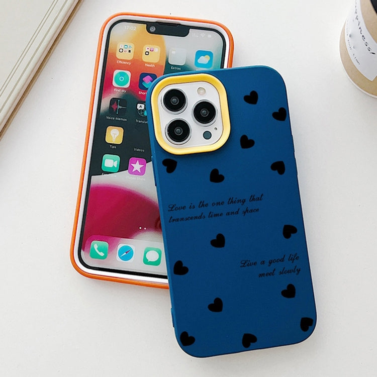 For iPhone 15 Pro Love Hearts PC Hybrid TPU Phone Case