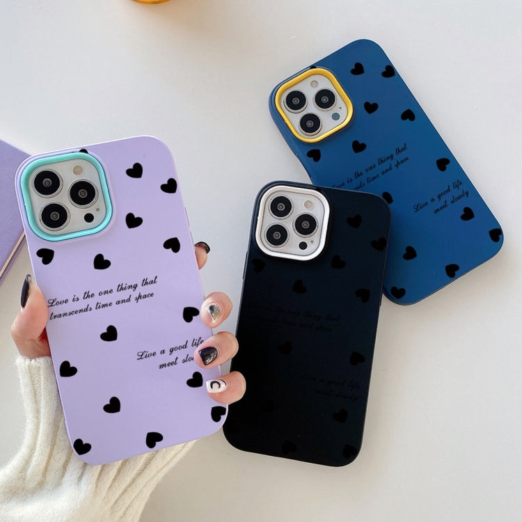 For iPhone 15 Plus Love Hearts PC Hybrid TPU Phone Case
