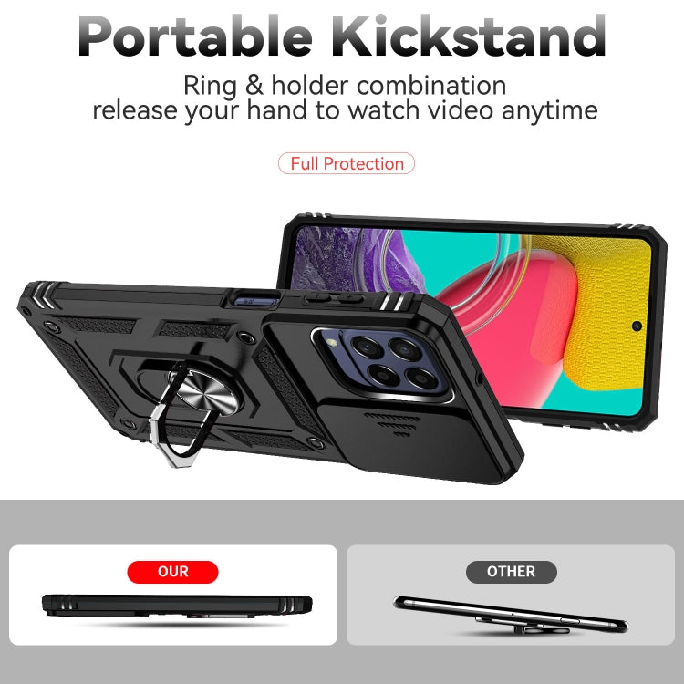 For Samsung Galaxy M53 Sliding Camshield Holder Phone Case