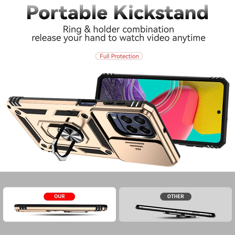 For Samsung Galaxy M53 Sliding Camshield Holder Phone Case