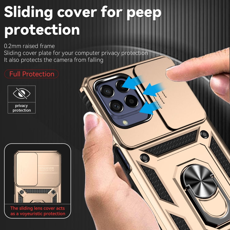 For Samsung Galaxy M53 Sliding Camshield Holder Phone Case