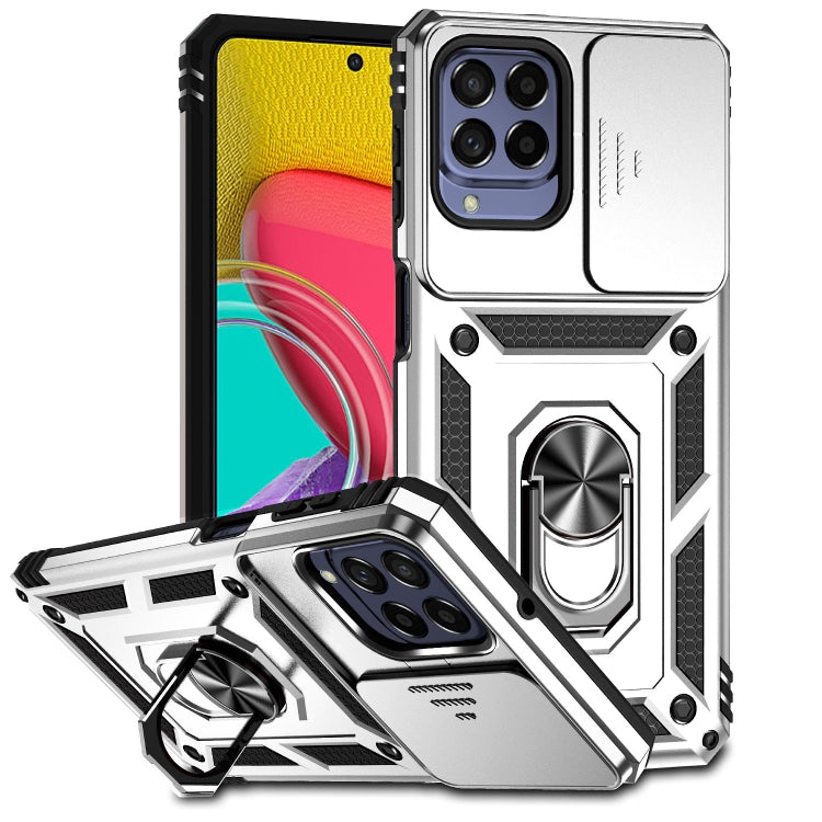 For Samsung Galaxy M53 Sliding Camshield Holder Phone Case