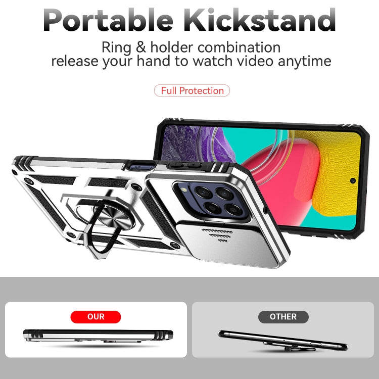 For Samsung Galaxy M53 Sliding Camshield Holder Phone Case