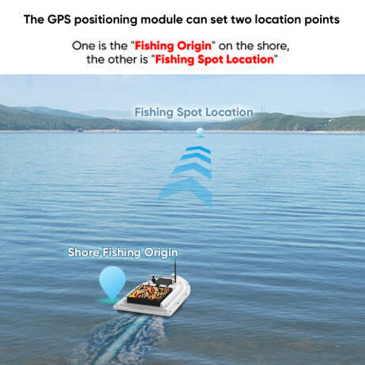 D26 Smart Remote Control Fishing Bait Boat Support Dual Fixed Point & GPS Positioning, Plug:UK Plug