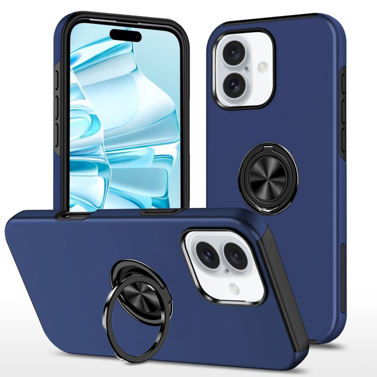 For iPhone 16 Plus Magnetic Ring Holder Phone Case