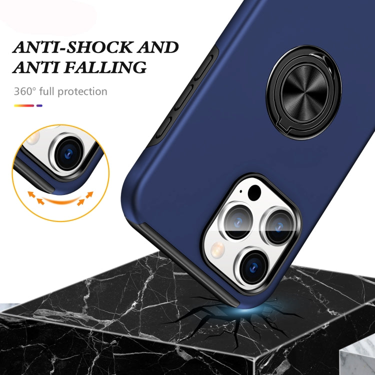 For iPhone 16 Plus Magnetic Ring Holder Phone Case