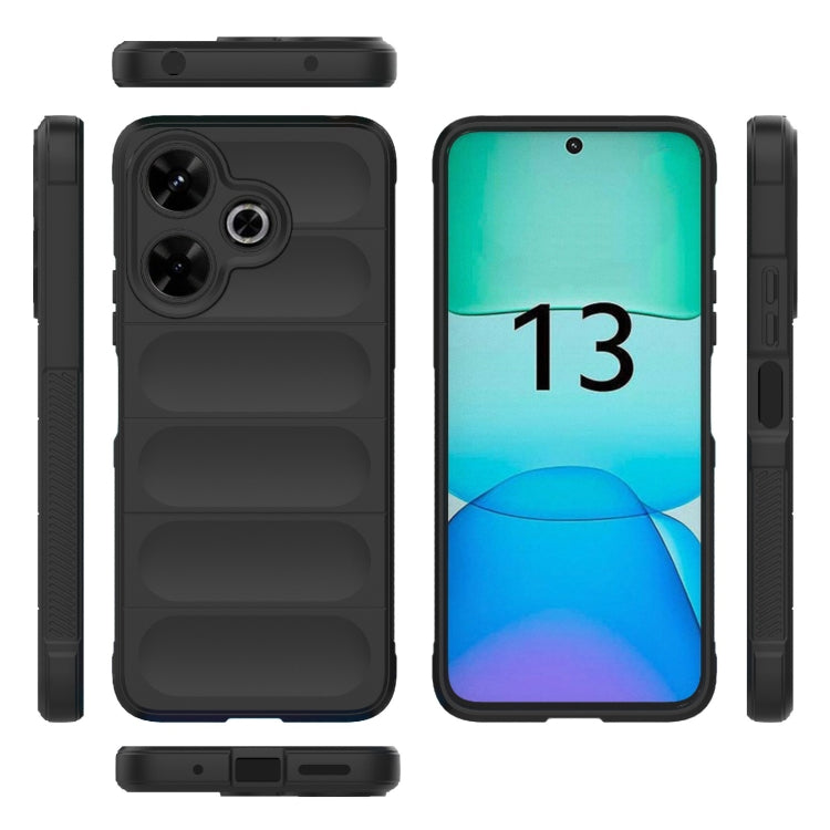 For Redmi 13 4G Global Magic Shield TPU + Flannel Phone Case