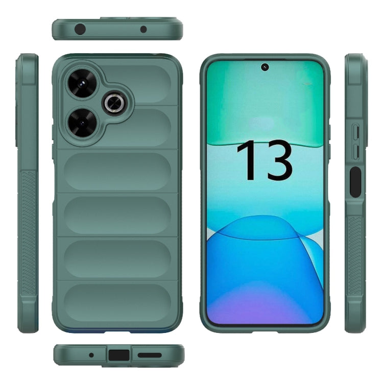 For Redmi 13 4G Global Magic Shield TPU + Flannel Phone Case