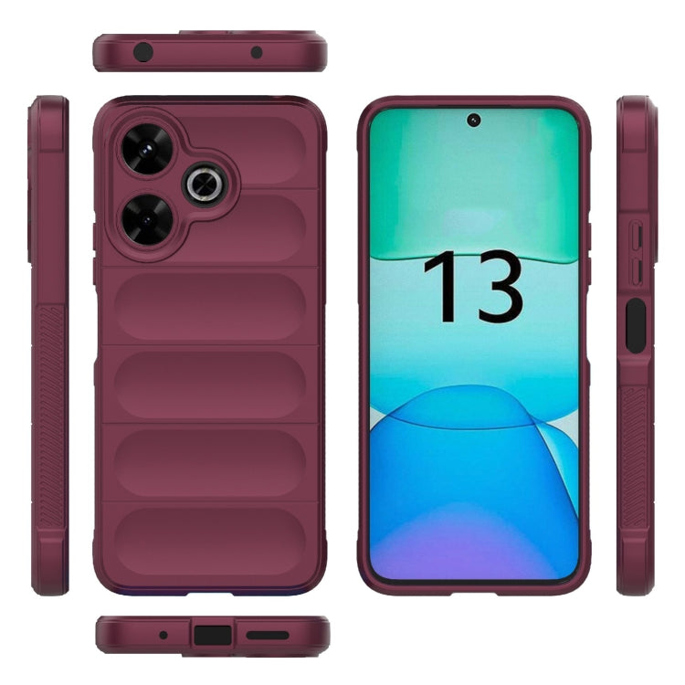 For Redmi 13 4G Global Magic Shield TPU + Flannel Phone Case