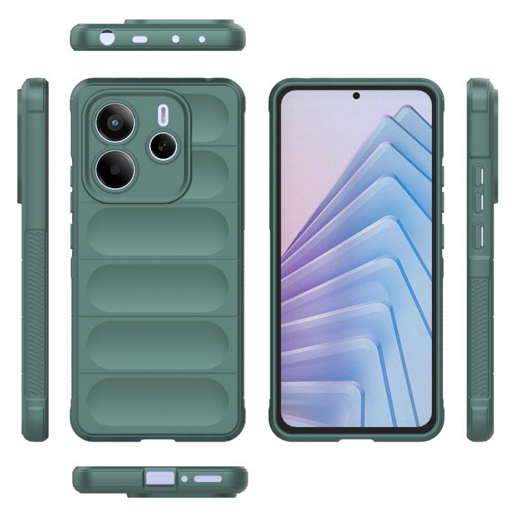 For Redmi Note 14 5G Magic Shield TPU + Flannel Phone Case