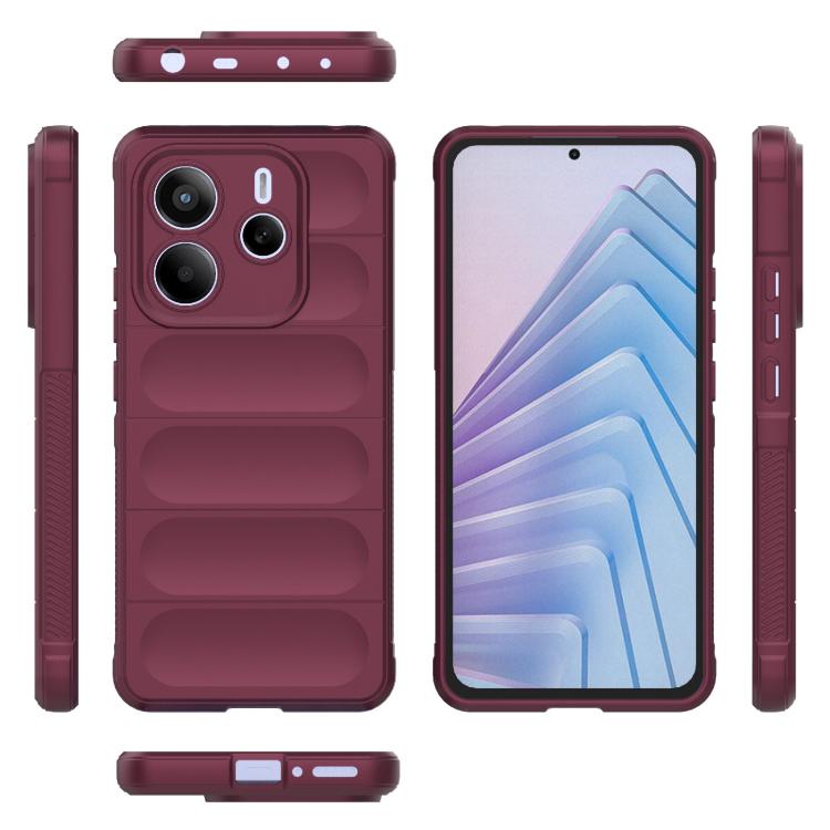For Redmi Note 14 5G Magic Shield TPU + Flannel Phone Case