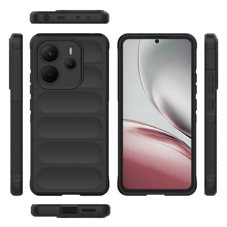 For Redmi Note 14 4G 164.84mm EU Magic Shield TPU + Flannel Phone Case