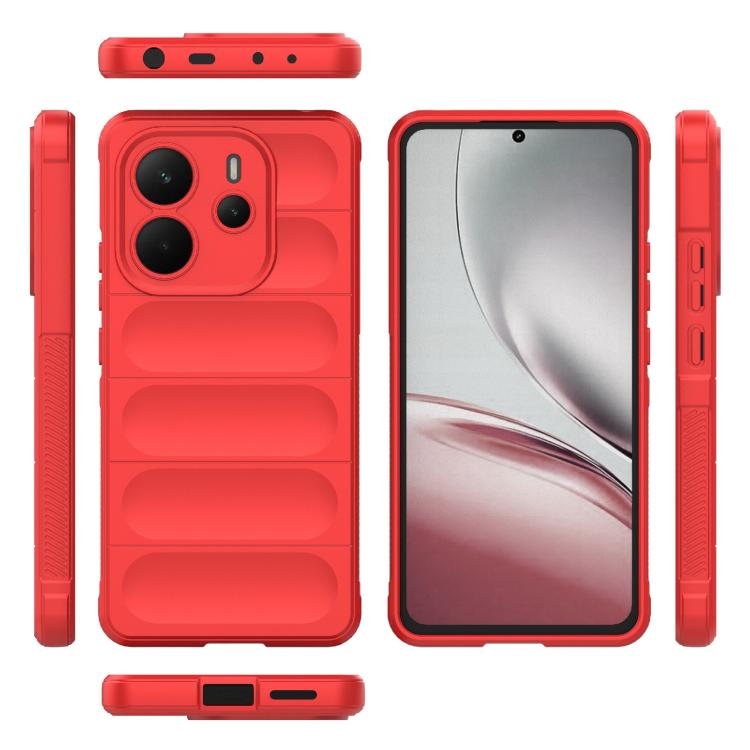 For Redmi Note 14 4G 164.84mm EU Magic Shield TPU + Flannel Phone Case