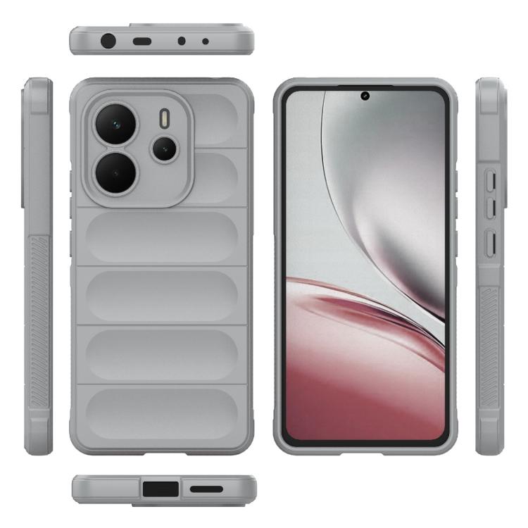 For Redmi Note 14 4G 164.84mm EU Magic Shield TPU + Flannel Phone Case