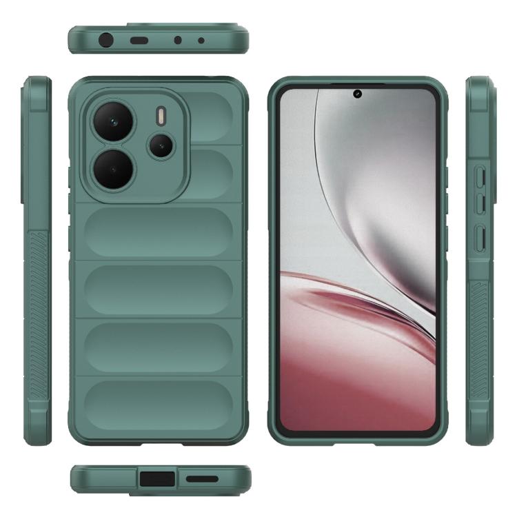 For Redmi Note 14 4G 164.84mm EU Magic Shield TPU + Flannel Phone Case