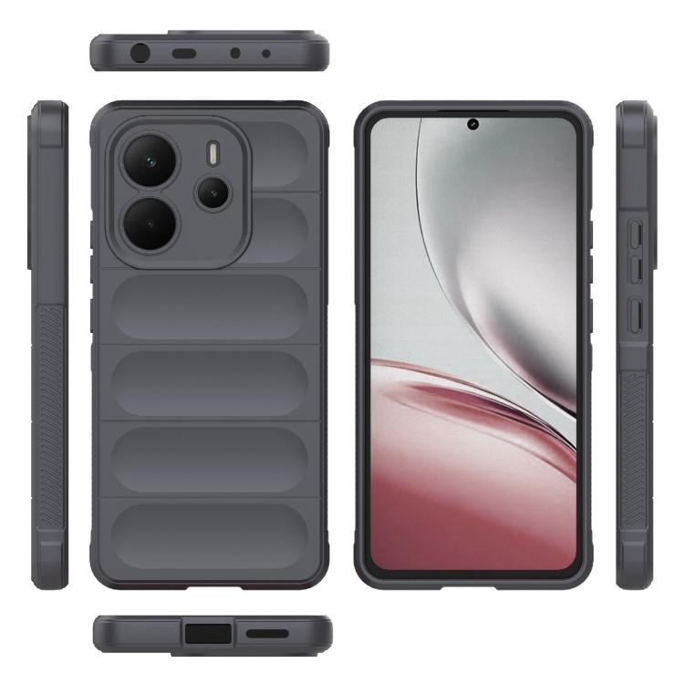 For Redmi Note 14 4G 164.84mm EU Magic Shield TPU + Flannel Phone Case